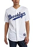 MLB Men's Dodgers Cooperstown Collection RC Synthetic Replica Jersey,White,Large