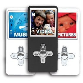 Innovage 256MB MP3 Video Player with Full Color LCD Screen (White)