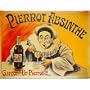 Pierrot Absinthe by Lucien Metivet - Framed Canvas Art