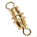 22K Gold Plated Tapered Barrel Clasps 17mm (20)
