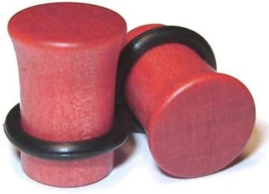 00g Gauge 9.2mm Organic Pink Ivory Single Flared Exotic Wood Plugs