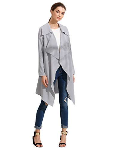 Verdusa Women's Casual Long Sleeve Lapel Open Cardigan Lightweight Coat