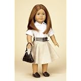 Tan Skirt and White Blouse. COMPLETE OUTFIT with Shoes! Fits 18" Dolls like American Girl®