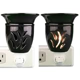Black Electric Plug-in Tart Warmer / Night Light Aroma Lamp Plug in