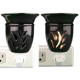 Black Electric Plug-in Tart Warmer Night Light Aroma Lamp Plug in by Unknown