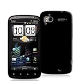 Black TPU Candy Rubber Flexi Skin Case Cover for For HTC Sensation 4G / Pyr ....