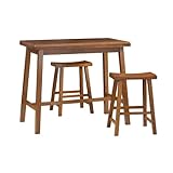 Carolina Cottage Asian Bar Table, Walnut Finish