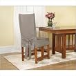 Sure Fit Cotton Duck Short Dining Room Chair Slipcover - Natural