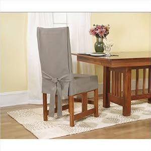 Buy Sure Fit Cotton Duck Short Dining Room Chair Slipcover - Natural now!
