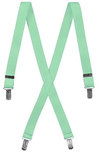 Mens Formal Adjustable X-Back Clip On Suspenders