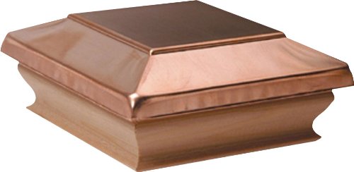 Woodway Products 870.2034 4-by-4-Inch Treated Large Flat Top Post Cap, 12-Pack, Copper