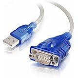 C2G / Cables To Go 26886 USB To DB9 Male Serial Adapter, Blue (0.45 Meters/1.5 Feet)