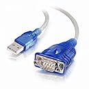C2G / Cables To Go 26886 USB To DB9 Male Serial Adapter, Blue (0.45 Meters/1.5 Feet)