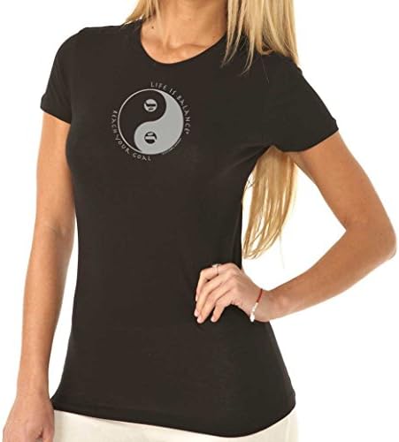 Life is Balance Women's Short Sleeve Ice Hockey T-shirt L Black/White