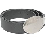 (プラダ)PRADA　2C4637　メタルロゴバックル革ベルト　黒/シルバー　並行輸入品 [ウェア&シューズ] プラダ シルバー
