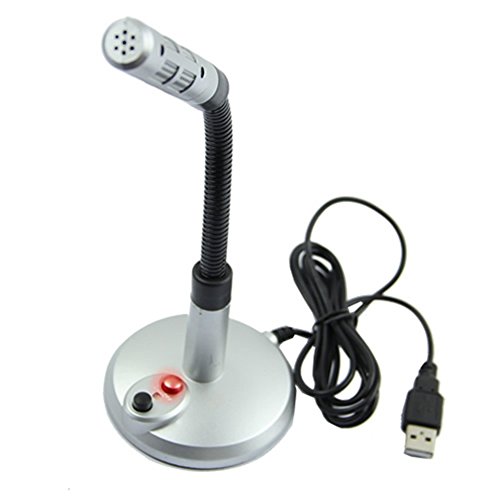Onedayshop® 360°Rotate USB Dynamic Recording Microphone Mini Studio audio Mic for Desktop Laptop Pc Computer (Silver) Onedayshop® 360°Rotate USB Dynamic Recording Microphone Mini Studio audio Mic for Desktop Laptop Pc Computer (Silver)