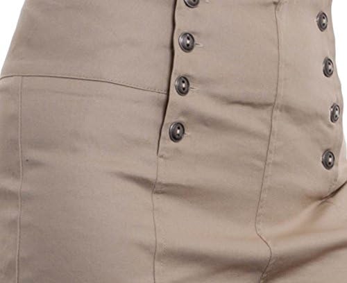 UBTREND Women's Trendy High Waist Button Down Shorts Large beige