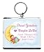 Baby : Proud Grandma Birth Announcement Photo Key Chain, Personalized, 2.75" x 3.25" - Baby in the Moon (Boy).