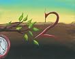 Artwork: The Number Two - Abstract Painting of a Tree Branch, Clock, and the Number 2 (Print, 14x11)