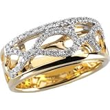 14K Two-Tone Gold Diamond Anniversary Band - 0.25 Ct.