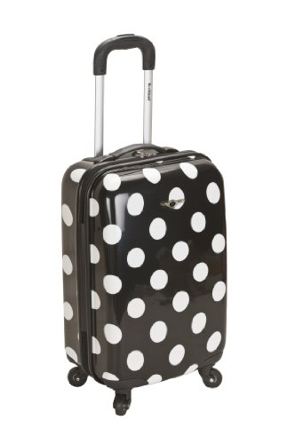 Rockland Luggage 20 Inch Carry On, Black Dot, Medium