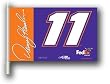 Set of 2 Set of 2 Denny Hamlin CAR FLAG w/Wall Brackett Set of 2 - NASCAR
