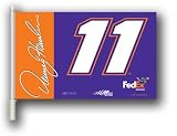 Set of 2 Set of 2 Denny Hamlin CAR FLAG w/Wall Brackett Set of 2 - NASCAR