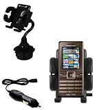 Sony Ericsson k770i Auto Cup Holder with Car Charger - Uses Gomadic TipExchange