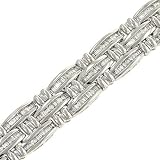 3 Row Channel Link Baguette Diamond Bracelet 2.97cttw