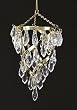 Seasons of Elegance Gold & Clear Spiral Beaded Chandelier Christmas Ornament