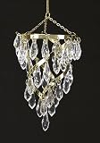 Seasons of Elegance Gold & Clear Spiral Beaded Chandelier Christmas Ornament