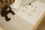 Lollipop Lane Cappuccino Bear Cot/Cotbed Quilt