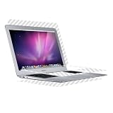 Skinomi TechSkin -Silver Carbon Fiber FILM Shield for Apple MacBook Air 13-In. 2008