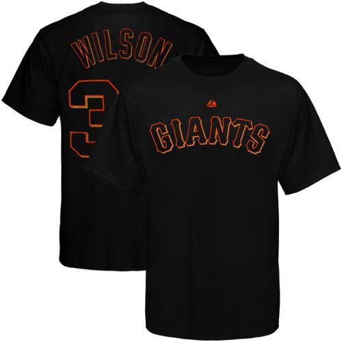 MLB Brian Wilson San Francisco Giants Adult Short Sleeve Basic Tee (Black, Large)