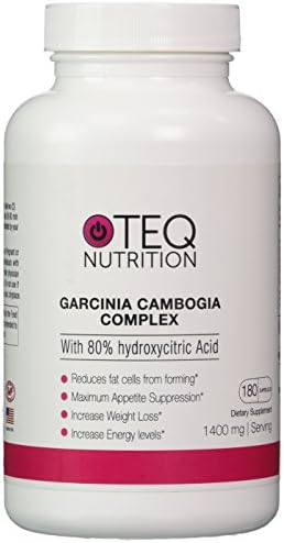 OTEQ NUTRITION Garcinia Cambogia Complex With 80% HCA (180 Capsules) - Naturally-Derived Fat Burner Weight Loss Supplement - Natural Appetite Suppressant - No Fillers Or Binders - No Artificial Ingredients - Made in the USA