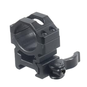 UTG Max Strength LE Grade Quick Detach Picatinny Scope Rings (2 Piece, 1-Inch Diam, 4-Screw Med Profile)