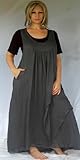 GREY DRESS JUMPER MAXI LAYER LAGENLOOK FITS - M L 1X 2X - Q666S