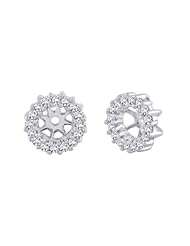10K White Gold 1/4 ct. Diamond Earring Jackets