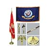 Navy 3ft x 5ft Indoor Flag Flagpole Base and Tassel