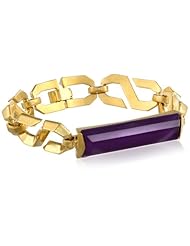 Sam Edelman S-Chain Amethyst Identification Bracelet, 7.25"