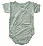 Baby Bambu Short Sleeve Kimono Bodysuit, Green, 3-6 Months