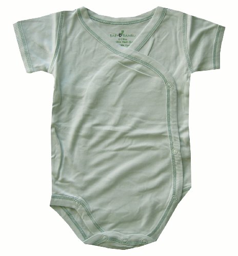 Baby Bambu Short Sleeve Kimono Onesie, Green, 3 6 Months Baby Bambu Short Sleeve Kimono Onesie, Green, 3 6 Months
