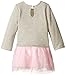 The Children's Place Little Girls' Long Sleeve Bow Glitter Mesh Dress