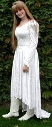 Velvet Hi/Lo Dress, White, Size M