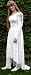 Velvet Hi/Lo Dress, White, Size M