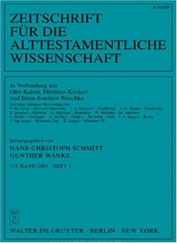 Zeitschrift für die Alttestamentliche Wissenschaft