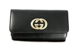 Gucci - Gucci Wallets (Black) Leather Double Flap Continental Britt Wallet 162761