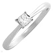 Solitaire High quality Ring With Genuine Clean Diamond Beautifully Crafted in 14K White Gold - Certificate Available.