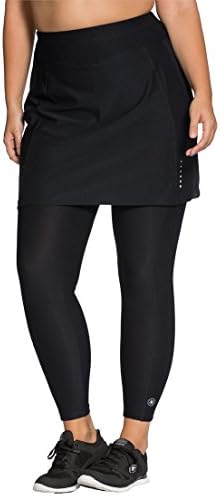 Fullbeauty Sport Women's Plus Size Skirted Capri Legging Black,12