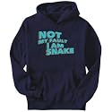 Hoodie Mens Navy Blue " Not my fault I am Snake " Zodiacs